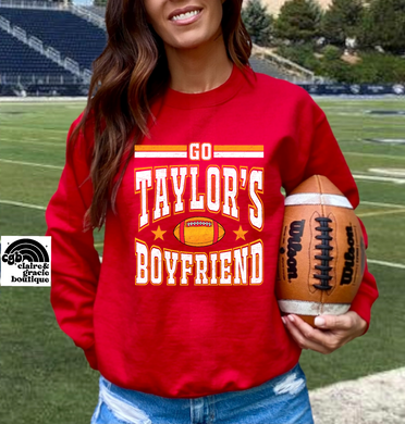 Go Taylor's Boyfriend Red | Kansas City | Infant Toddler Youth Adult Sizes