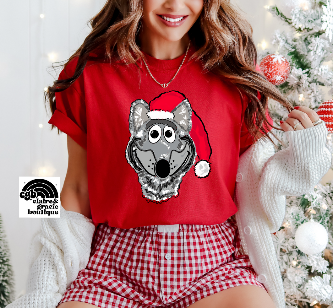 KC Wolf Santa Hat Red | Kansas City