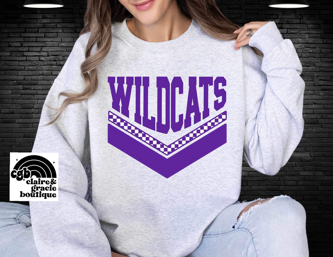 Wildcats Retro Vintage Sweatshirt | Toddler Youth Adult