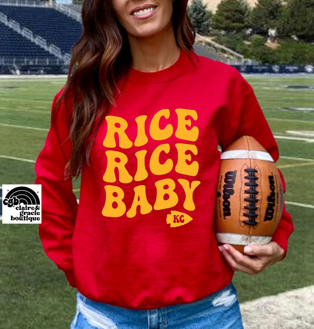 Rice Rice Baby | Kansas City Sweatshirt | Toddler youth adult