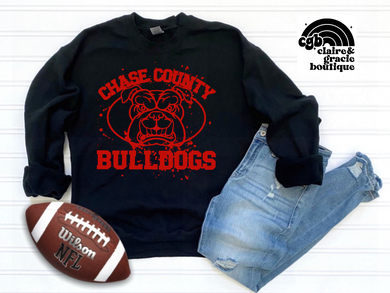 Chase County Bulldogs Black Sweatshirt | School Spirit |