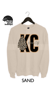 Kansas City Neutral Leopard Sweatshirt | Sand