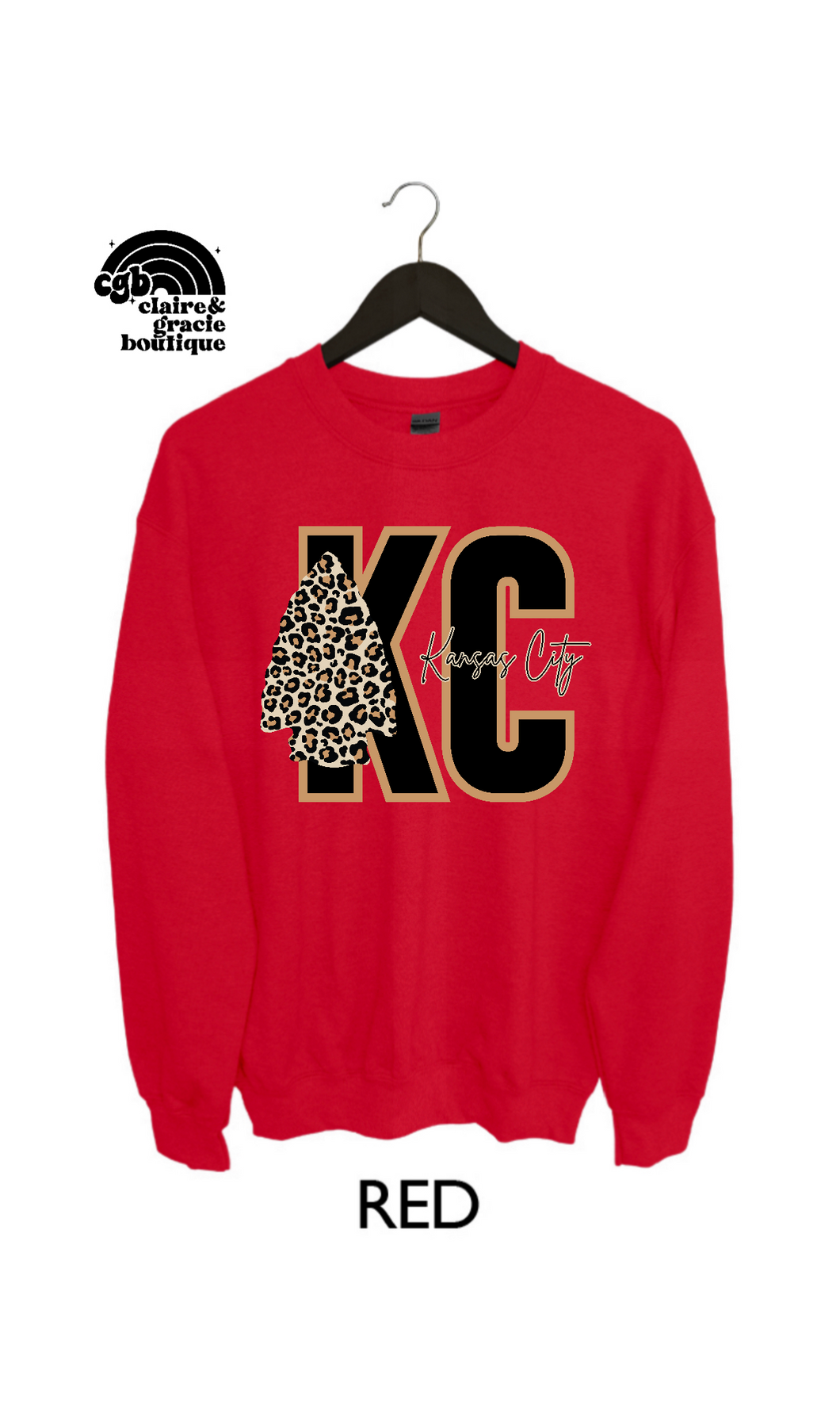 KC Leopard Sweatshirt | Toddler Youth Adult