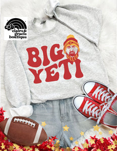 Big Yeti Travis Kelce 87 | Kansas City Sweatshirt | Toddler youth adult | Grey