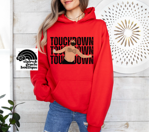 Touchdown Jason Kelce Let’s Go Hoodie| Kansas City | Youth Adult | Red