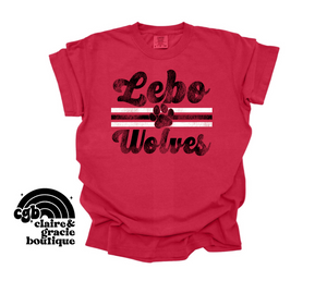 Lebo Wolves Retro Design | Choose your style