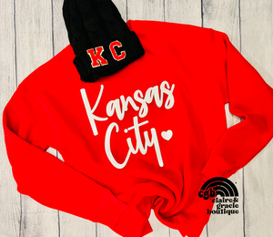 Kansas City PUFF sweatshirt | RED